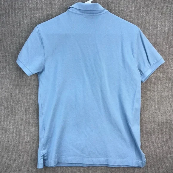 Polo Ralph Lauren Slim Fit Stretch Mesh Polo Shirt Light Blue Size M Preppy - Picture 3 of 8